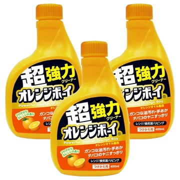 第一石鹼 柑橘男孩萬用清潔噴霧補充罐 含橙油 強力去除油污 400ml  3瓶