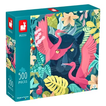 Janod 紓壓拼圖  神秘的美洲豹 多色  500片  1盒