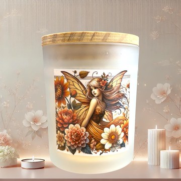 秋之韻味香氛調香圓杯蠟燭  天然大豆椰子蠟 可適用融蠟燈