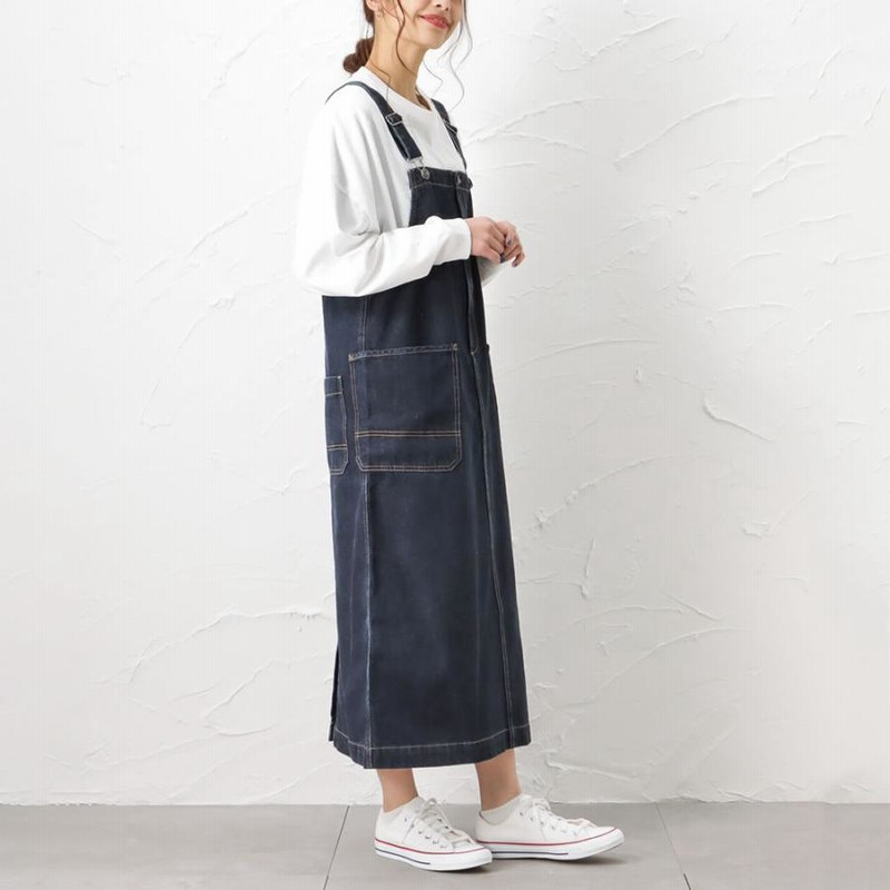 Dickies ディッキーズ ジャンパースカート レディース 綿100% 長さ調節