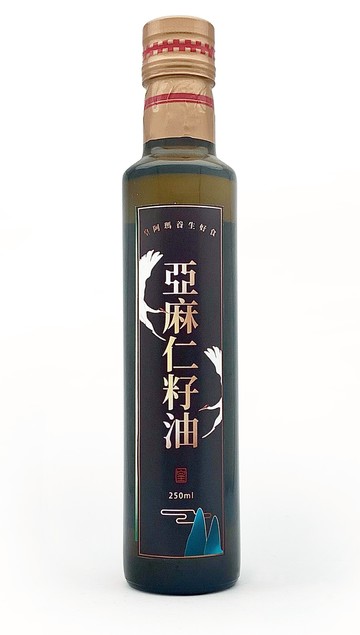 皇阿瑪-亞麻仁籽油 250ml/瓶 (1入) 100%亞麻籽製成 無化學添加 常溫烹飪 煲湯調味 涼菜 拌酸奶 烘焙糕點 直接食用 營養三明治 涼拌小黃瓜