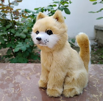 仿真狗擺件客廳桌面辦公桌擺件裝飾品動物狗秋田犬模型狗模型擺件