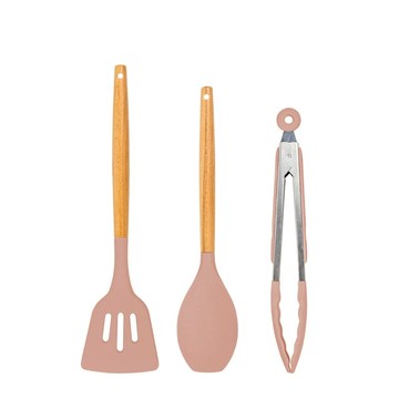 矽膠料理三件組 乾燥玫瑰粉