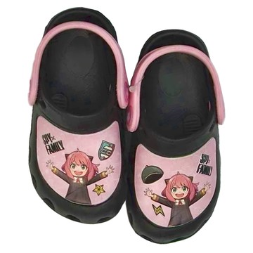 MUSE 木棉花 間諜家家酒 女童款園丁鞋  170mm  黑+粉色