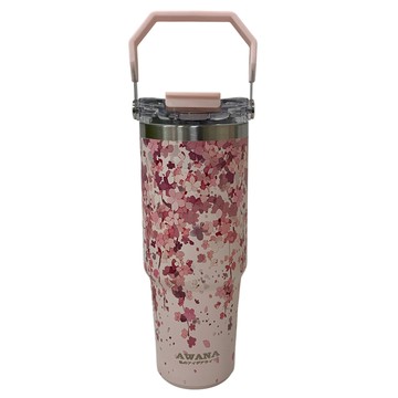 AWANA 花語手提陶瓷杯 AD-900A  粉櫻花  1個  900ml