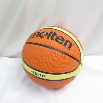 MOLTEN 12片橡膠籃球 FIBA 深溝 6號籃球 BGR6D 橘黃【iSport商城】