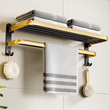 【熱賣現貨】浴室毛巾架 無痕貼免打孔浴巾架 浴室置物架  免釘毛巾置物架 毛巾杆  浴室收納架  韻潔雅
