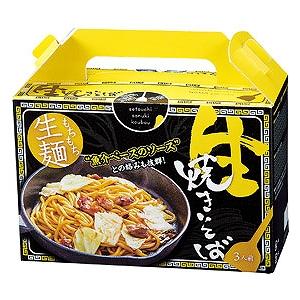 ケース販売・48個単位でご注文下さい　もちもち生麺 魚介ソース焼きそば３食入　送料無料