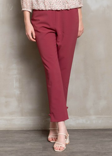 漾甜輕彩柔彈小直筒九分褲