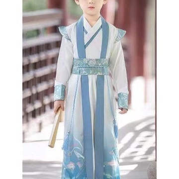男童漢服中國風古裝少爺服兒童超仙公子服古風唐裝國學演出服春秋