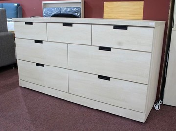 【歐風別館】雷神五尺白梧桐色七斗櫃【基隆至台中免運費】