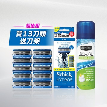 【Schick 舒適牌】水次元5刮鬍刀(1刀把2刀片)/(1刀把5刀片)/(1刀把13刀片)