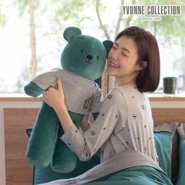 YVONNE 以旺傢飾 伯恩熊人形抱枕-森林綠