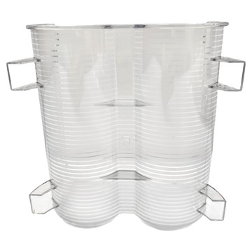 E.dot 可疊加保溫杯收納架 二格 PET材質  18.8 x 21 x 10.5cm  透明色  1個