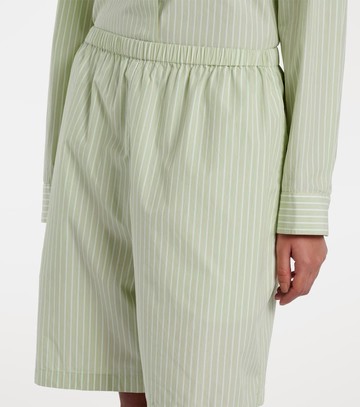 The Row Zinnia striped cotton poplin Bermuda shorts