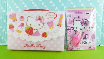 【震撼精品百貨】Hello Kitty 凱蒂貓~文具組-糖果圖案