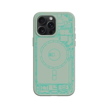 iPhone 15 Pro Max SolidSuit 鼠尾草綠 - JOCR - Inside an iPhone 13 - Green