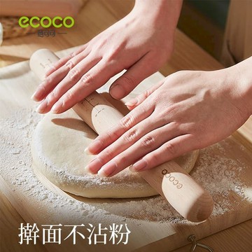 鍋具｜餐廚｜杯瓶｜烹飪   【ECOCO】意可可-E2258 麵杖 櫸木麵棍 50CM