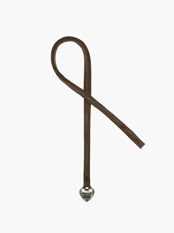 MARGESHERWOOD HEART CHARM BAG ACCESSORIES [brown suede]