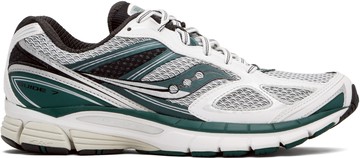 Saucony 白色 & 绿色 ProGrid Guide 7 运动鞋