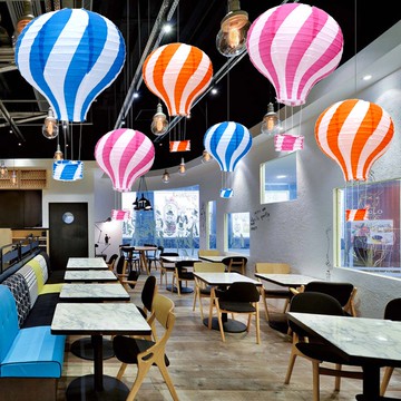 店面活動氛圍布置屋頂裝飾掛飾節日商場店鋪吊頂熱氣球珠寶店面