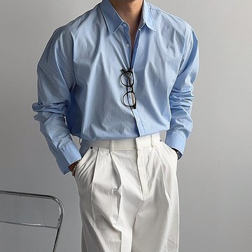 正韓日常寬鬆棉質透氣長袖襯衫 10色 YUPPIE 預購商品 0422