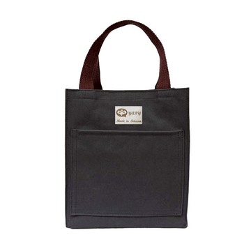 YABY四方口袋便當袋-黑