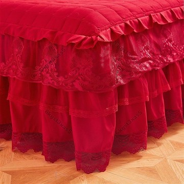 台灣出貨床罩加厚蕾絲床裙單件夾棉韓式席夢思防滑保護套床套1.8m2.0m床圍