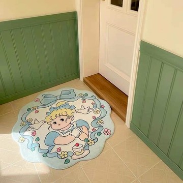 可愛少女柔軟房間地墊