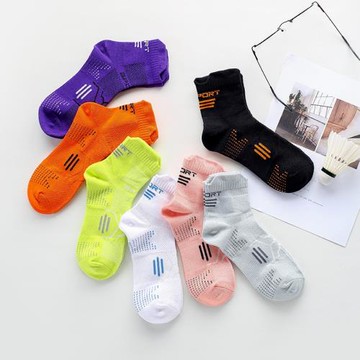 運動襪中筒女夏季薄款純棉防臭吸汗健身防滑壓縮馬拉松跑步襪子