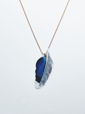手繪項鍊 - 羽毛