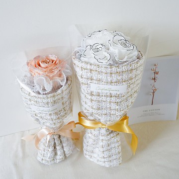 【竒花】小香風永生玫瑰花束 情人節/生日/畢業/母親節