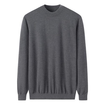 加厚精紡100純山羊絨衫男半高圓領大碼毛衣寬松商務休閑毛衫E2318