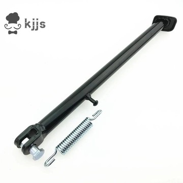 停車腿支撐帶彈簧螺絲黑色支架 36cm 加長型越野摩托車側支架支撐架