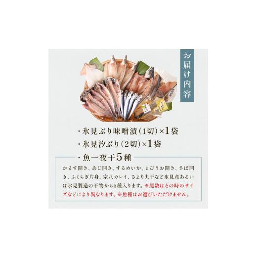 ふるさと納税 富山県 氷見市 氷見 堀与おすすめ一夜干5種と氷見鰤2種セット 富山県 氷見市 干物 詰め合わせ 食べ比べ セット ブリ ぶり 切り身