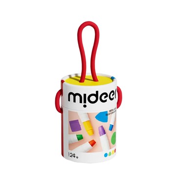 MIDEER 可洗式速乾絲綢蠟筆24色