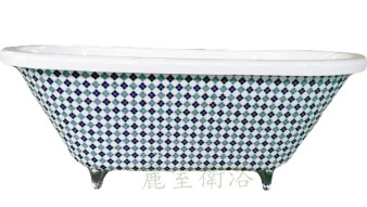 【麗室衛浴】BATHTUB WORLD YG8502M 馬賽克獨立缸150*69*58CM 現貨*1