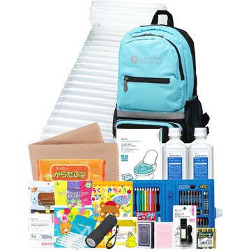 【日本代購】LA・PITA 地震 停電 兒童防災包18件組 天空藍