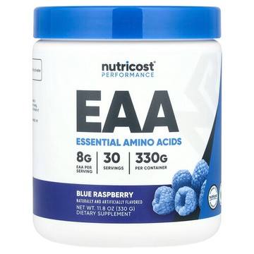 Nutricost, 表現，必需胺基酸，藍樹莓味，11.8 盎司（330 克）