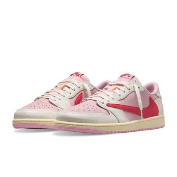 Travis Scott x Nike Air Jordan 1 Low OG SP 粉紅倒鉤 女段 聯名爆款 街頭 女鞋 IQ7604-101