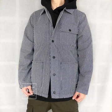【Sharkhead】現貨 Vans Shirt 襯衫 工裝 外套 條紋 牛仔布 重磅 深藍 藍白 酒紅 長袖 排釦 男