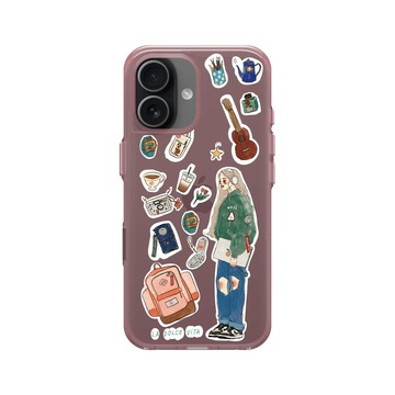 iPhone 17 Clear (相機按鈕) 晶醺玫 - 甜蜜生活 - 音樂女孩