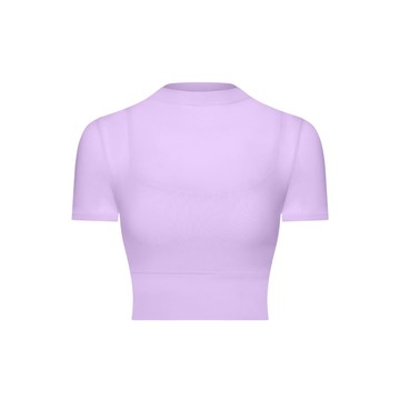 【巴黎精品】現貨+預購 瑜珈服運動T恤運動上衣跑步背心修身顯瘦瑜伽服-短袖網紗帶胸墊速乾女上衣9色a1fh2