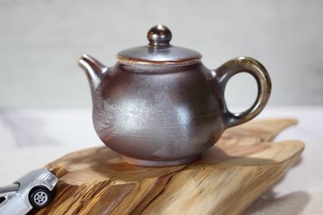 【送禮好物】220ml 柴燒茶壺 天然落灰 純手工製 名家葉敏祥作品