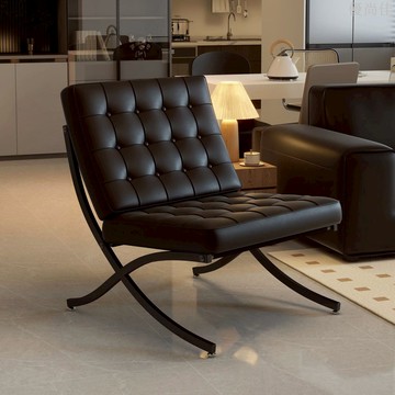 沙發椅單人巴塞羅那休閒椅客廳陽臺輕奢設計師沙發椅懶人椅沙發椅