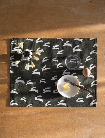 MOGU TAKAHASHI - 聯名桌墊餐墊 RABBIT PLACE MAT, GREEN