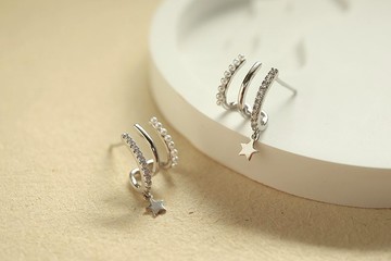 星空許願。純銀耳環