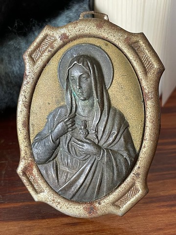 老又好雜貨 金屬信仰聖母擺飾  W386