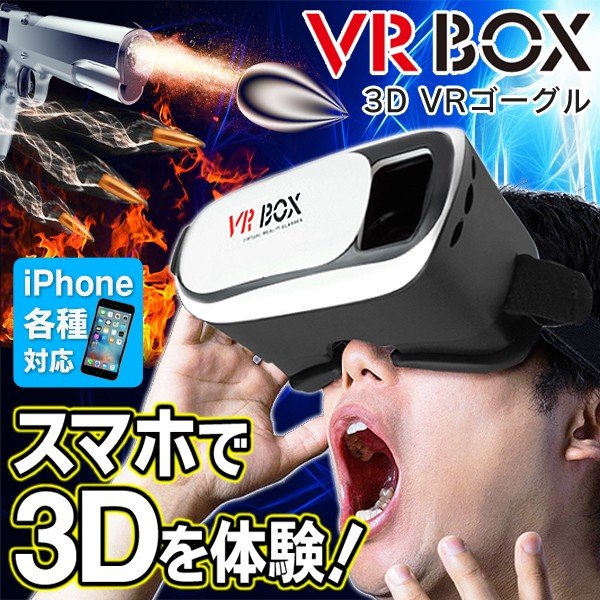 3dメガネ Vrゴーグル Iphone Android スマホ用 動画 ゲーム映像を立体視 イヤホン対応 ヘッドセット バーチャルリアリティ グラス Vr Box ホワイト 通販 Lineポイント最大0 5 Get Lineショッピング