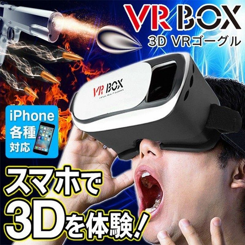 3dメガネ Vrゴーグル Iphone Android スマホ用 動画 ゲーム映像を立体視 イヤホン対応 ヘッドセット バーチャルリアリティ グラス Vr Box ホワイト 通販 Lineポイント最大0 5 Get Lineショッピング